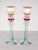 2010s Pair of Murano Attributed Multicolored Glass Candle Sticks For Sale - Image 5 of 5