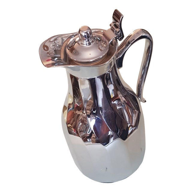 German Silver Thermos Flask from Alfi, 1980s For Sale