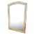 Oversized Antique Frame Mirror in Distressed White Finish For Sale