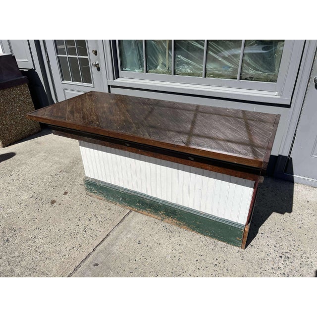 Antique White 1890-1900 Antique Solid Pine Vintage Store Display Counter For Sale - Image 8 of 13