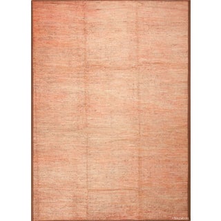 Minimalist Solid Light Coral Color Modern Room Size Area Rug For Sale