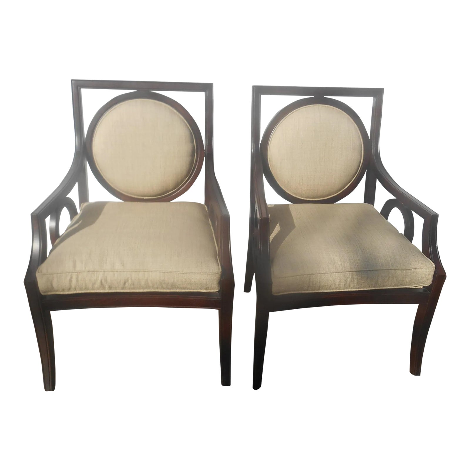 Designer Executive Lounge / Fireside Chairs Pair Chairish