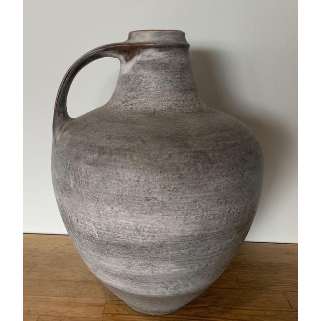 Gray Large West-German Ceramic Jug Vase, 1960s For Sale - Image 8 of 9