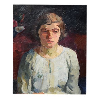 Charlotte Hilmer, Charlotte Hilmer, Painting, Young Woman, 1939-45, Framed, 1920s, Oil on Canvas For Sale