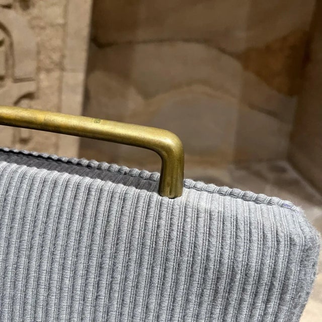 1960s Eight Mahogany Bronze Custom Dining Chairs Arturo Pani Mexico City For Sale - Image 11 of 11