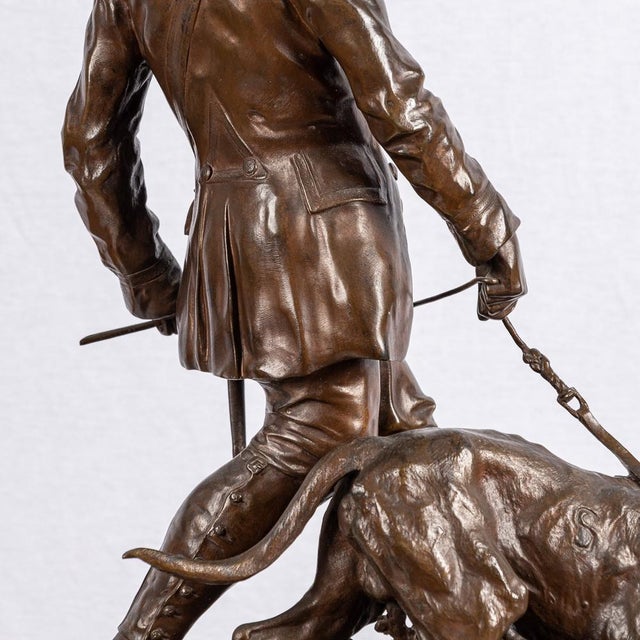 French Valet de Limier Figurine in Bronze by Pierre Jules Méne, 1870s For Sale - Image 16 of 18