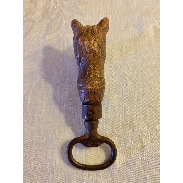 Vintage Syroco Wood Resin Scottish Terrier Head Figural Bottle Opener For Sale In Santa Fe - Image 6 of 10