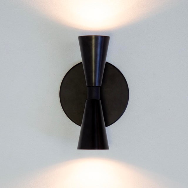 Modern Cone 2 Sconce Small, Modern, by Research.Lighting, Modern, Minimal For Sale - Image 3 of 12