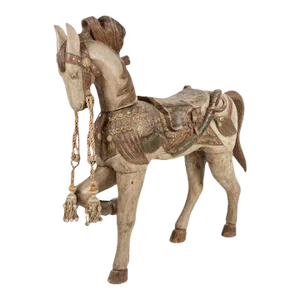 Antique Carved Italian Wooden Horse