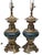 1980s Pair of Brass & Marble Table Lamps in the Style of Stiffel For Sale - Image 4 of 5