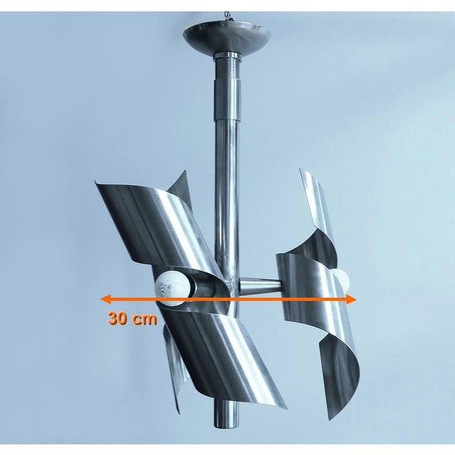 Space Age Stainless Steel Chandelier, 1960s For Sale - Image 13 of 14