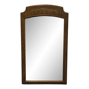 Henredon Furniture Walnut Italian Provincial 28" Dresser / Wall Mirror 4-5300