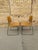 Mid-Century Modern Vintage German School Chairs – Set of 8 – Green Metal + Plywood (Stackable) For Sale - Image 3 of 8