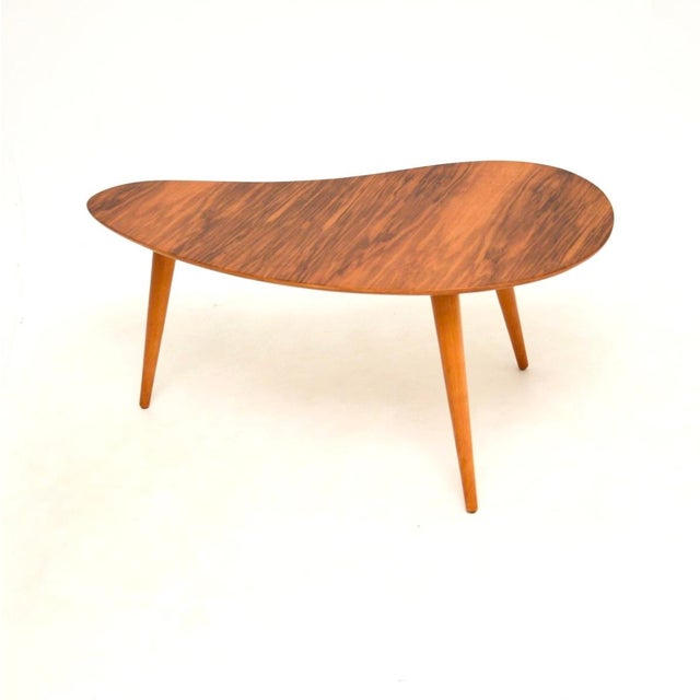 1950s Vintage Walnut Side Table, 1950s For Sale - Image 5 of 9