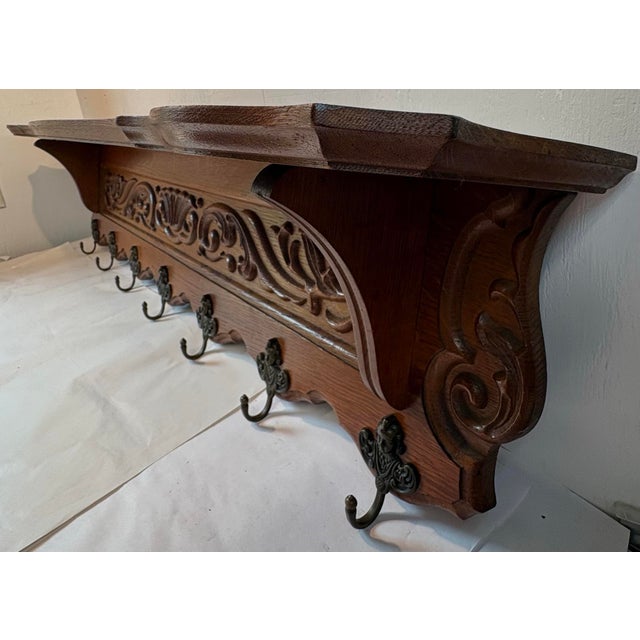 Mid 20th Century Vintage French Wood Coat Rack For Sale - Image 5 of 9