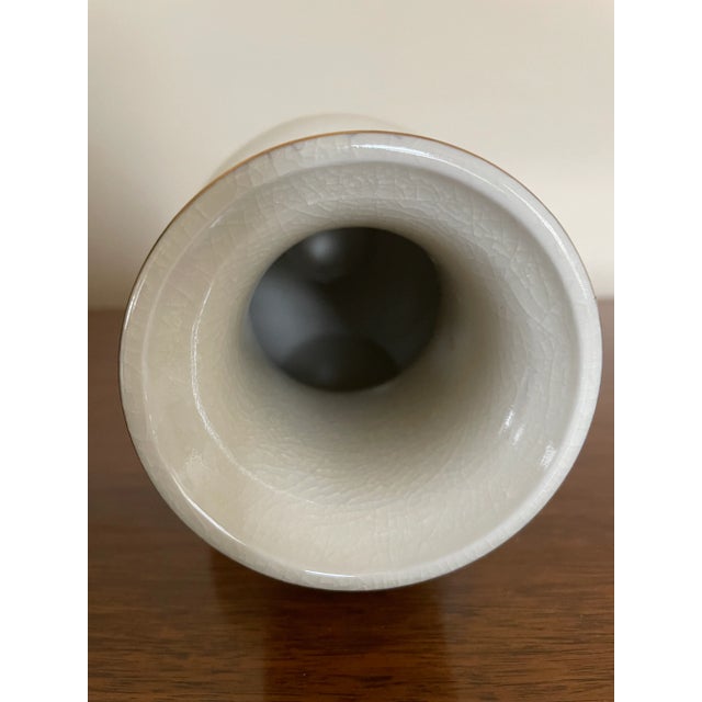 Ruby Red Vintage Late 20th Century Satsuma Vase With Butterflies and Brightly Colored Flowers For Sale - Image 8 of 13