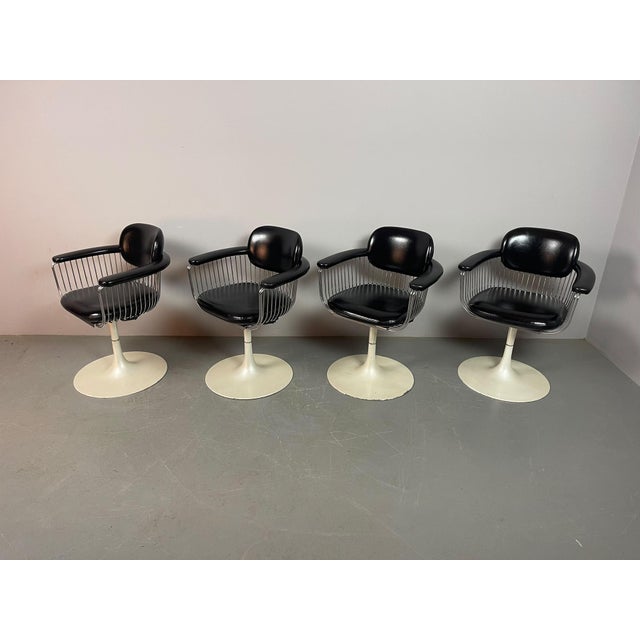 Vintage Swivel Dining Chairs attributed to Rudi Verelst for Novalux, Belgium, 1970s, Set of 4 For Sale - Image 16 of 16