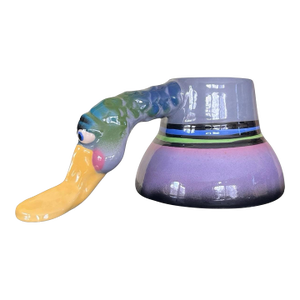 Vintage Postmodern Ceramic Sculptural Duck Mug