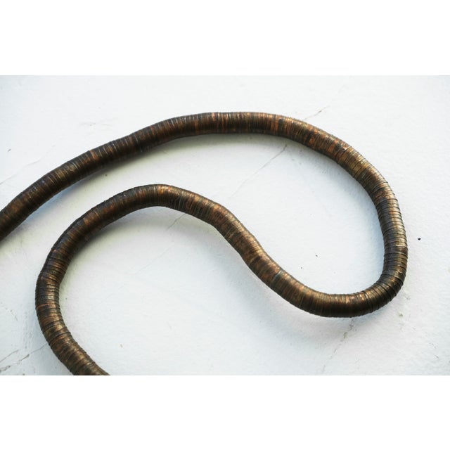 Vintage Mid-Century Modern Copper-Toned Segmented Metal Snake Necklace, 1970s For Sale In New York - Image 6 of 7