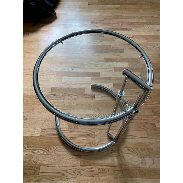 Vintage Eileen Gray E1027-Style Adjustable Chrome Side Table, Circa 1970s–1980s For Sale - Image 9 of 17