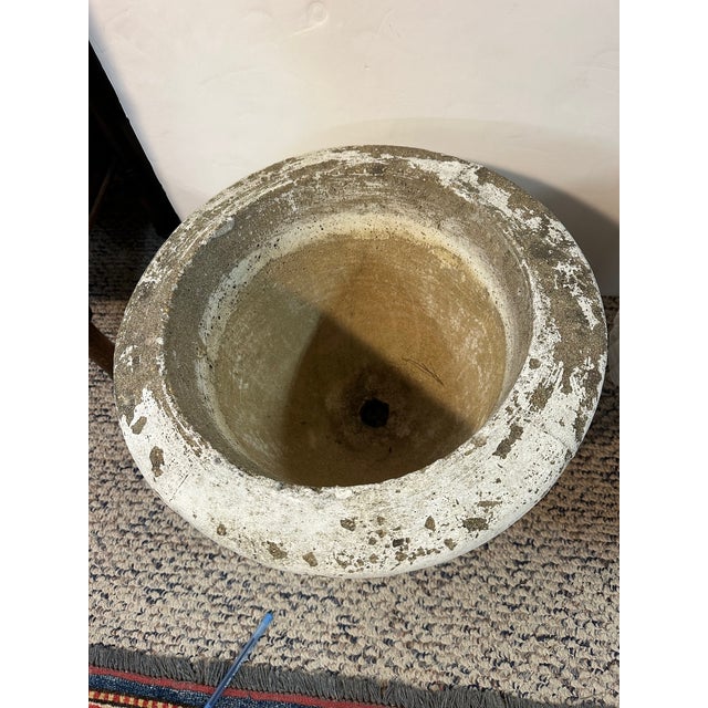 1940s Vintage Concrete Planters With Grape Motif -a Pair For Sale - Image 5 of 12