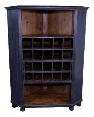 Pine Corner Cabinet Wine Rack