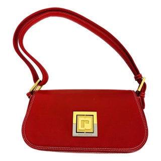 Late 20th Century Paco Rabanne Lipstick Red Adjustable Bag For Sale