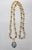 Vintage 1960s Signed Jomaz Goldtone Grey & White Cabochon Necklace For Sale In Philadelphia - Image 6 of 12
