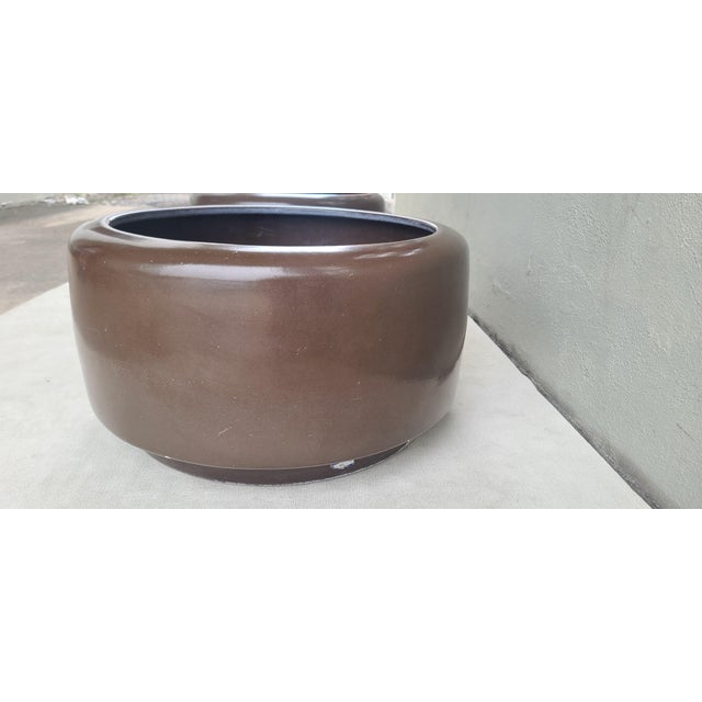 Ceramic Pair Huge 26" Tire Planters by John Follis For Sale - Image 7 of 12