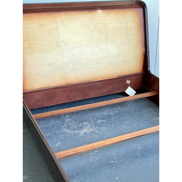 Brown Vintage Ralph Lauren “Metropolis” Queen Sleigh Unfinished Bed For Sale - Image 8 of 12