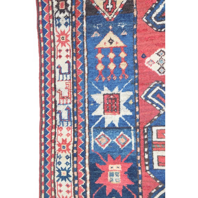 Antique Karabagh Kazak Caucasian Rug For Sale - Image 10 of 16