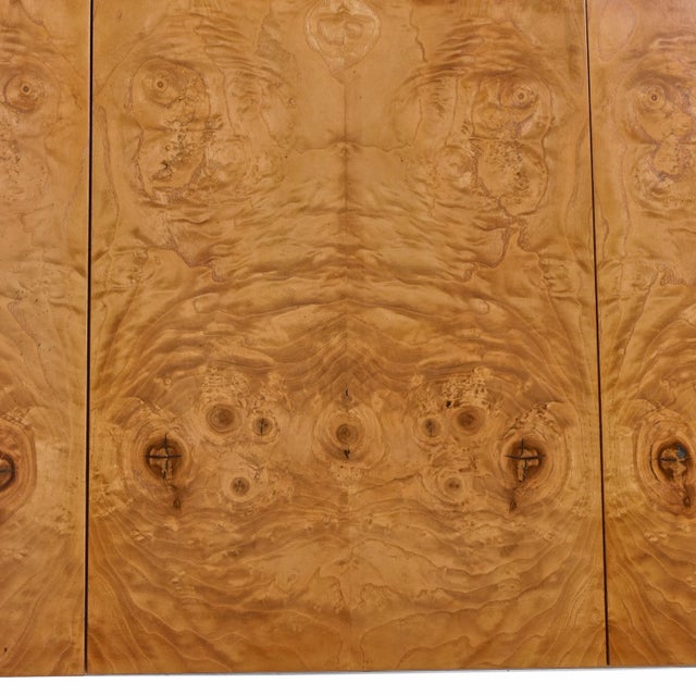 Restored 1970s Pace Collection Burl Wood and Chrome Credenza For Sale - Image 16 of 18