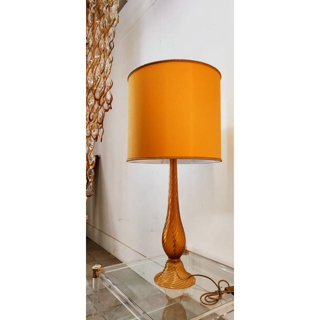 Golden Murano Light with Lampshade For Sale - Image 9 of 18