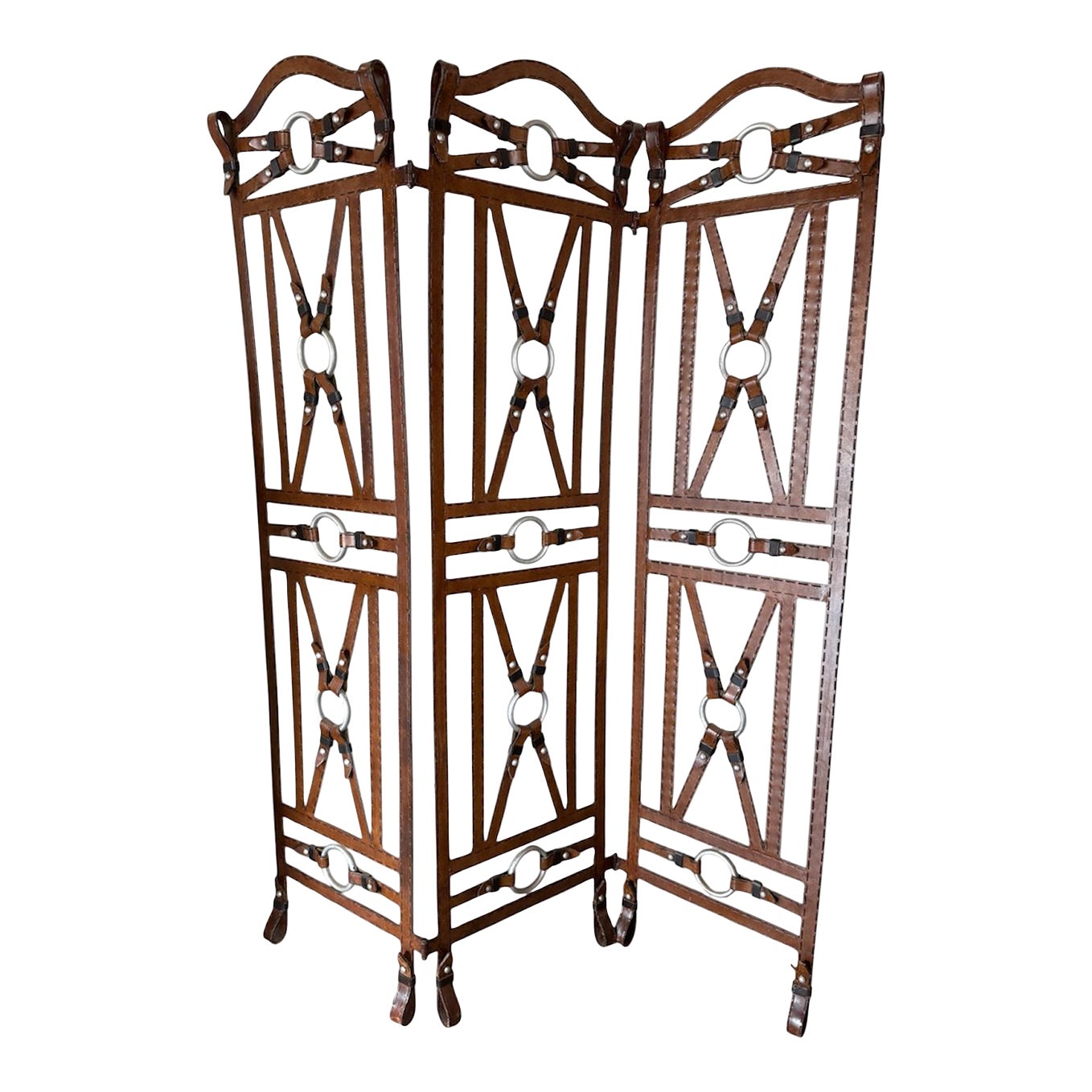 Manner of Jacques Adnet for Hermès Folding Screen or Room Divider