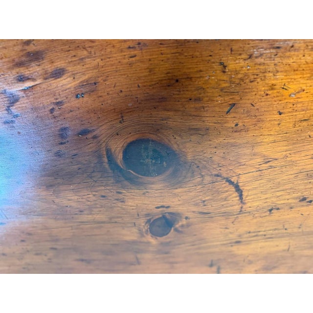 Antique 19th Century Farmhouse Rustic Style Trestle Base Solid Wood Dining Table For Sale - Image 14 of 18