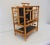 Mid-Century Modern Vintage Bamboo & Ebonzied Raffia Magazine Rack For Sale - Image 3 of 6