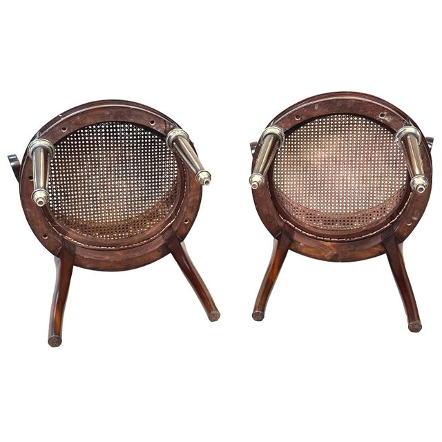 19th Century French Mahogany Salon Chairs, Set of 2 For Sale - Image 15 of 16