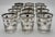 1950s 12 Hollywood Regency Silver Overlay Old Fashioned Glasses, Atomic Dot Barware For Sale - Image 11 of 12