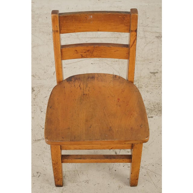 American Vintage Wooden Shaker Children’s Chair For Sale - Image 3 of 9