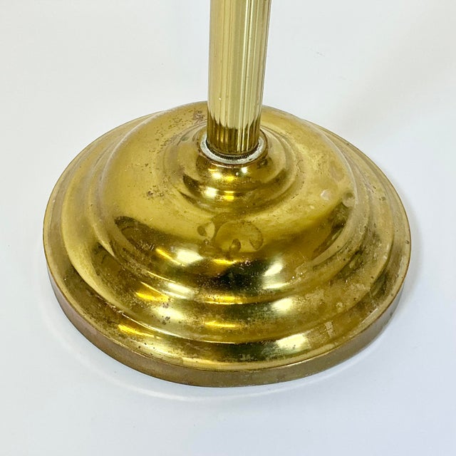 Metal Mid-Century Hollywood Regency Brass Freestanding Toilet Paper Holder For Sale - Image 7 of 12