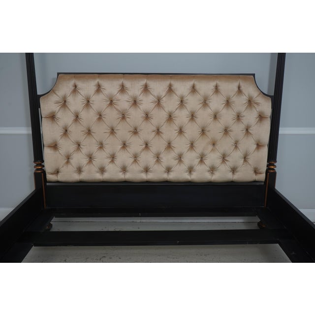 Traditional Nancy Corzine King Size Poster Bed W. Tufted Headboard For Sale - Image 3 of 14