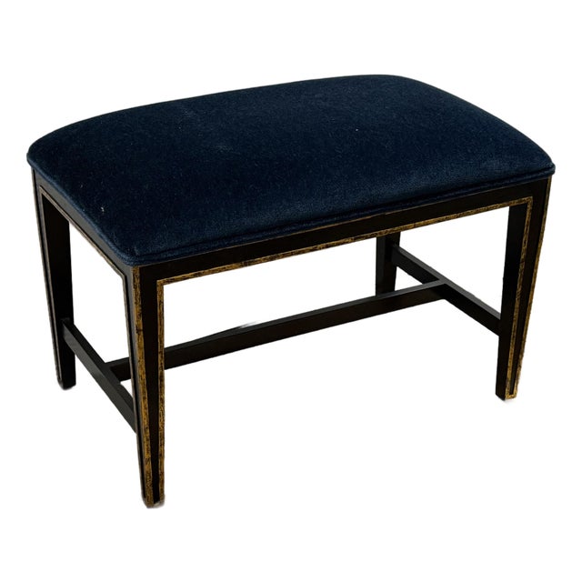 Bespoke Sapphire Velvet Bench For Sale