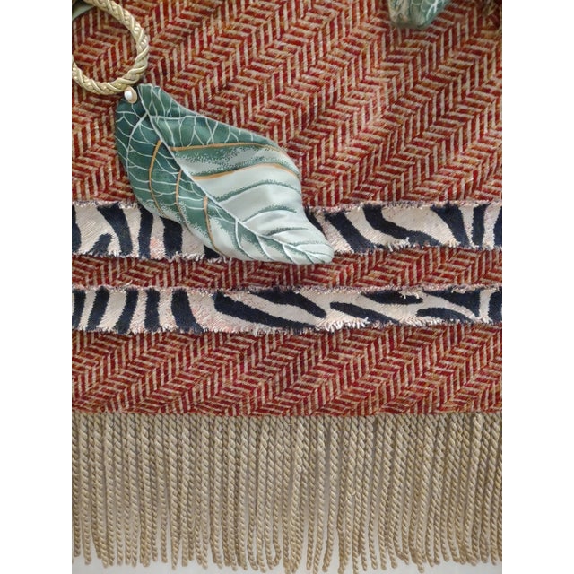 Vintage Mixed-Media Textile Tapestry "Midnight in the Garden of Scheherazade" — Large Format, One of a Kind For Sale - Image 11 of 12