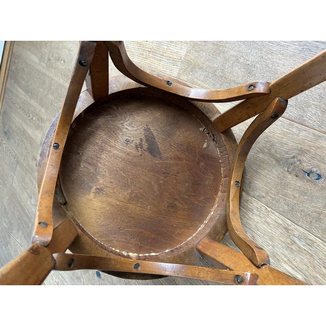Wood Vintage Bentwood Stool by Joamin Baumann for Baumann, 1940s For Sale - Image 7 of 15