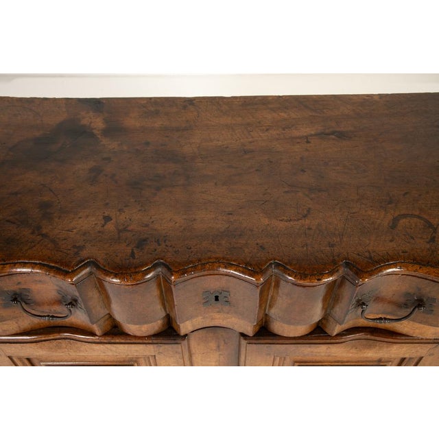 Wood Antique French Walnut Buffet, 1700s For Sale - Image 7 of 10