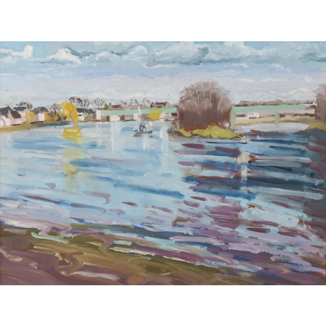 Kew Bridge Towards the Strand Chiswick, 2016, Oil on Board, Framed For Sale - Image 6 of 6