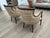 High quality, structurally sturdy, heavy solid wood chairs with custom silk upholstery. Intricate design on wood. Good...