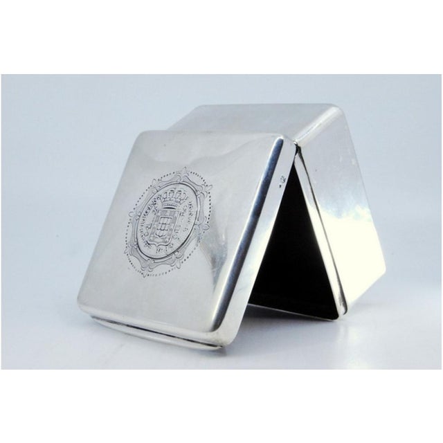 Plain Silver Tobacco Box For Sale - Image 5 of 10