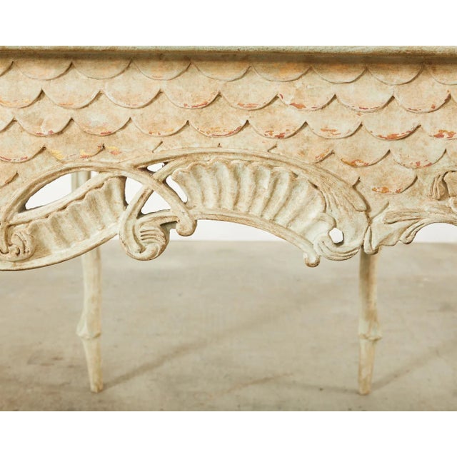 Hendrix Allardyce Rococo Style Lacquered Library Table Desk For Sale - Image 10 of 12