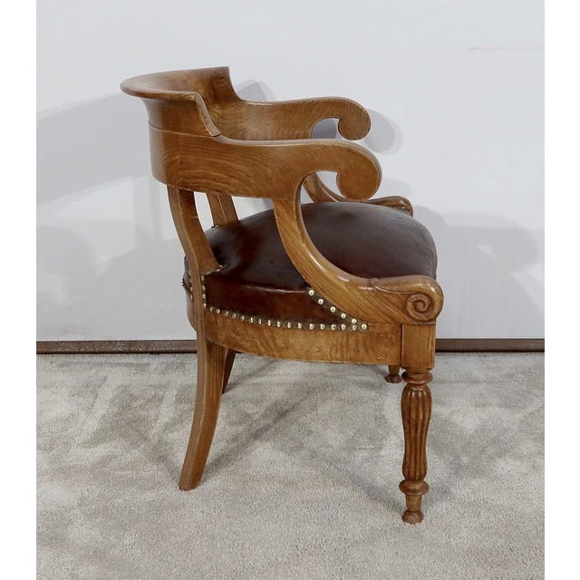 Louis Philippe Desk Chair in Ash For Sale - Image 4 of 17